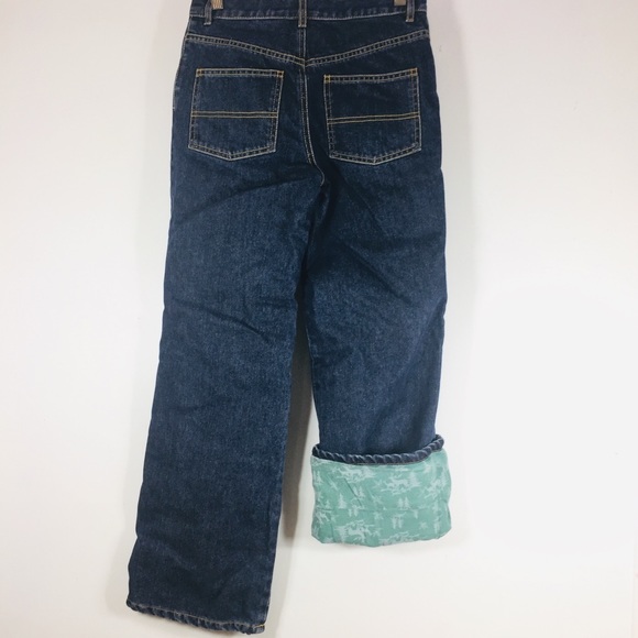 LL Bean Lined Jeans Girls 14 - Picture 2 of 8